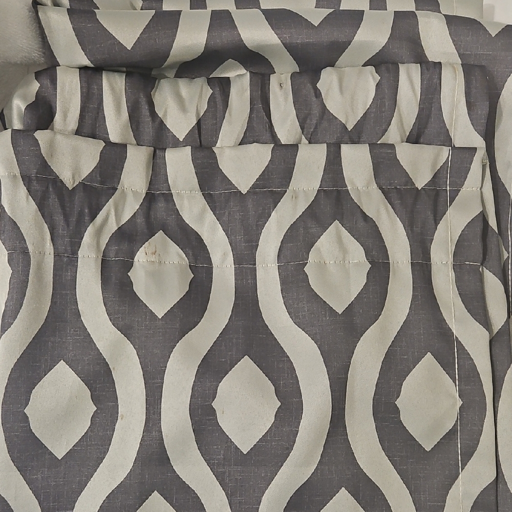 Mainstays Gray and White Fabric with Geometric Design $5/Each Or $20 For All 6
